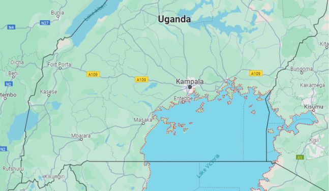 Kampala, Uganda Map